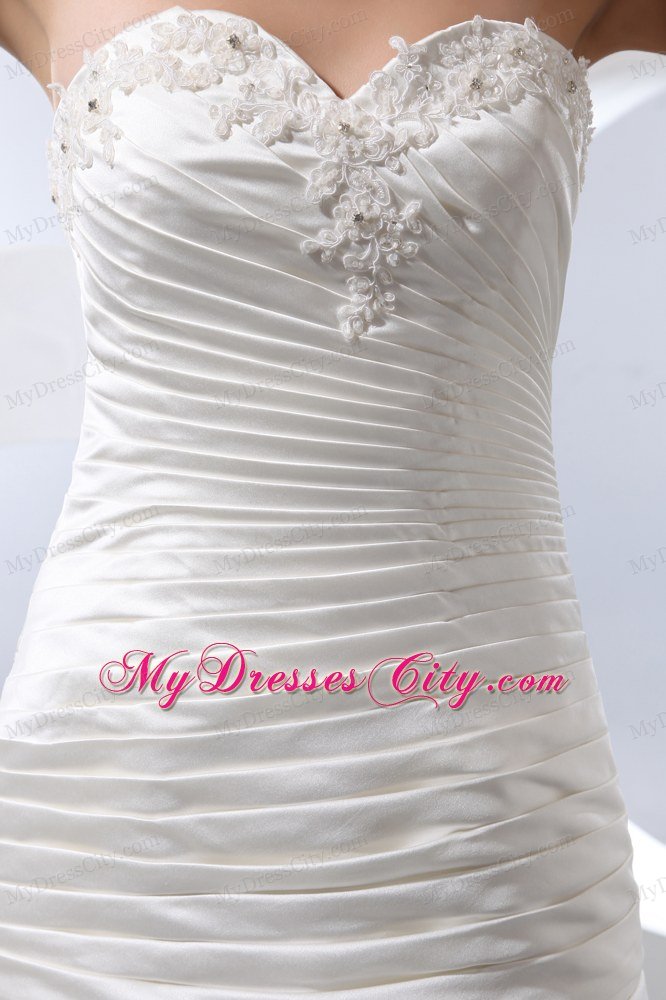 Sweetheart Taffeta Wedding Dress with Beading and Pick-ups