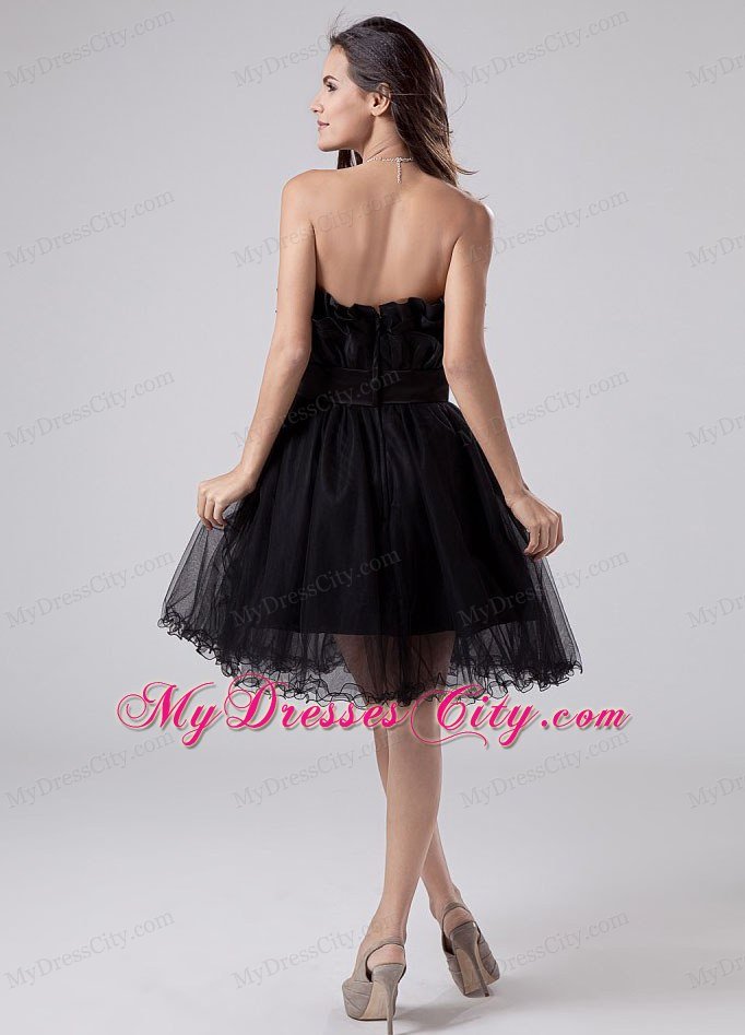 Lovely Princess Strapless Mini-length Beaded Little Black Dresses