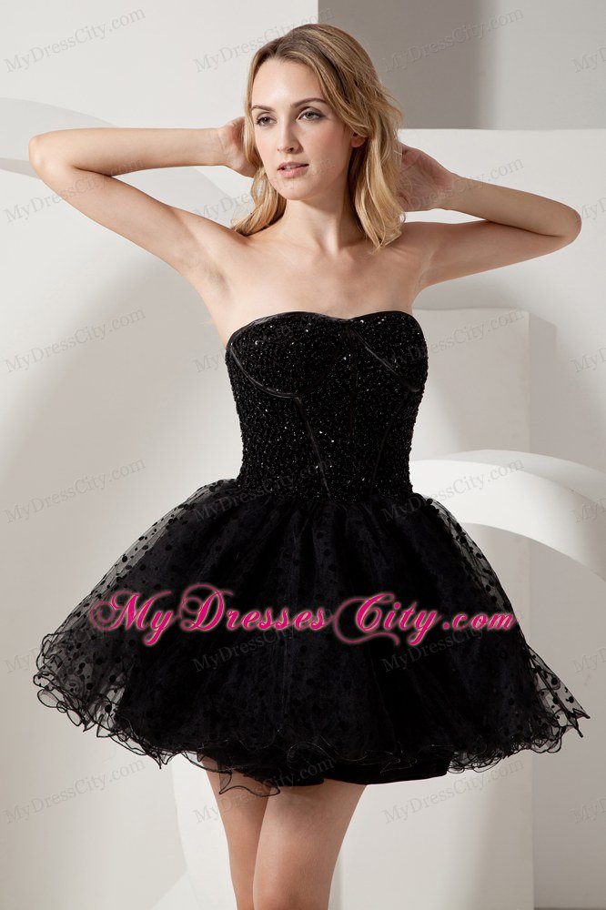 Fabulous Beaded Strapless A-line Short Little Black Dresses