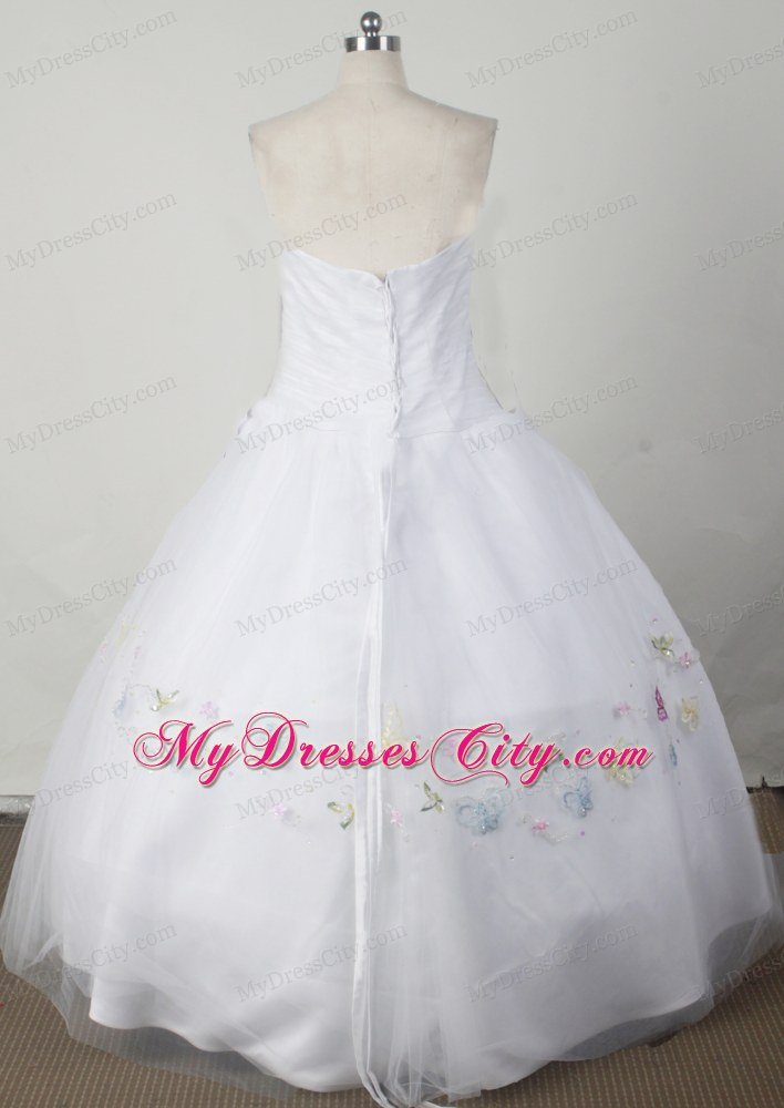 Colorful Embroidery Bodice Romantic Glitz Pageant Dress