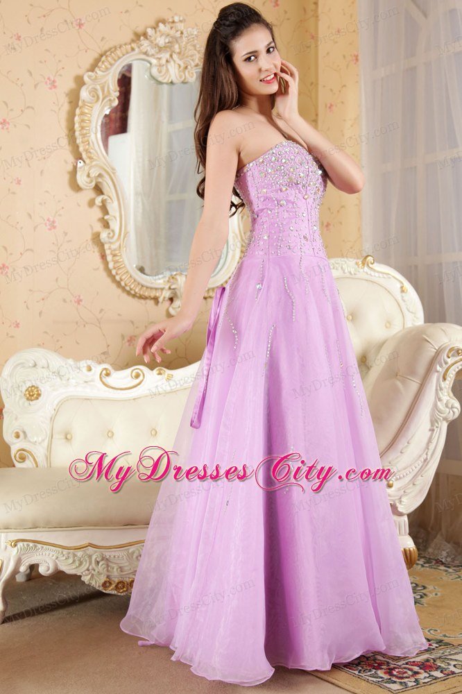 Beading Lavender A-line Sweetheart Quinceanera Dress Prom