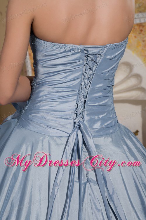 Light Blue and Light Yellow Quinceanera Dress for Prom Beading