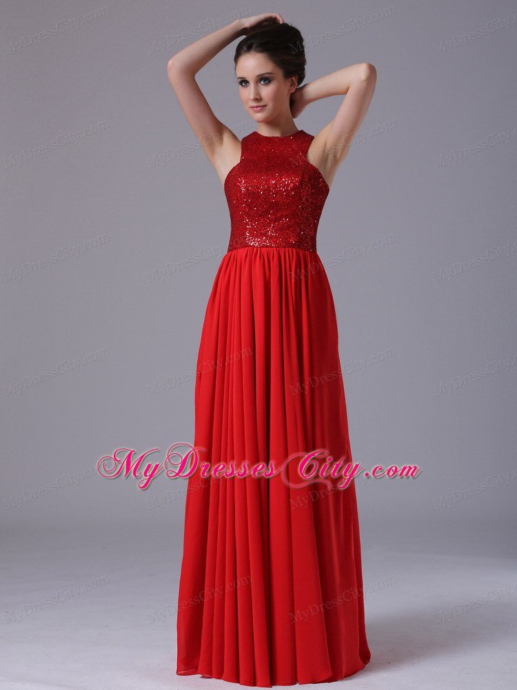 Empire High-neck Paillette Chiffon 2013 Prom Dresses for Girls