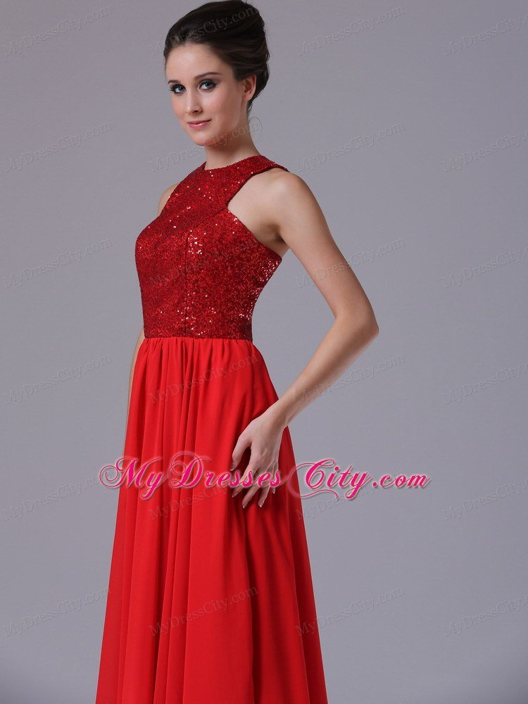 Empire High-neck Paillette Chiffon 2013 Prom Dresses for Girls