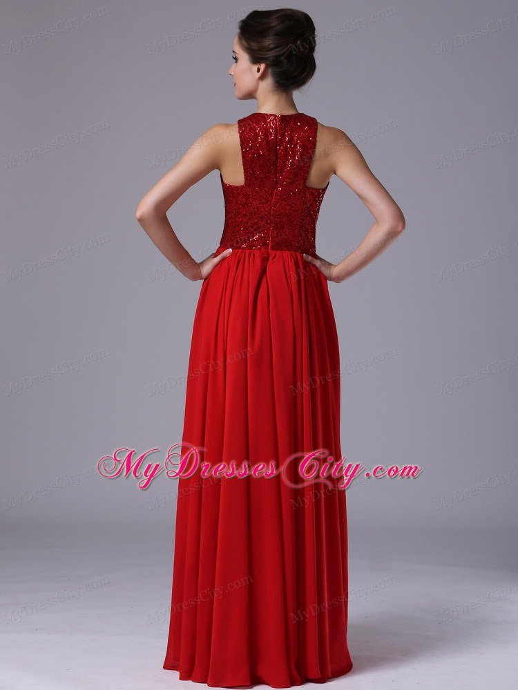 Empire High-neck Paillette Chiffon 2013 Prom Dresses for Girls