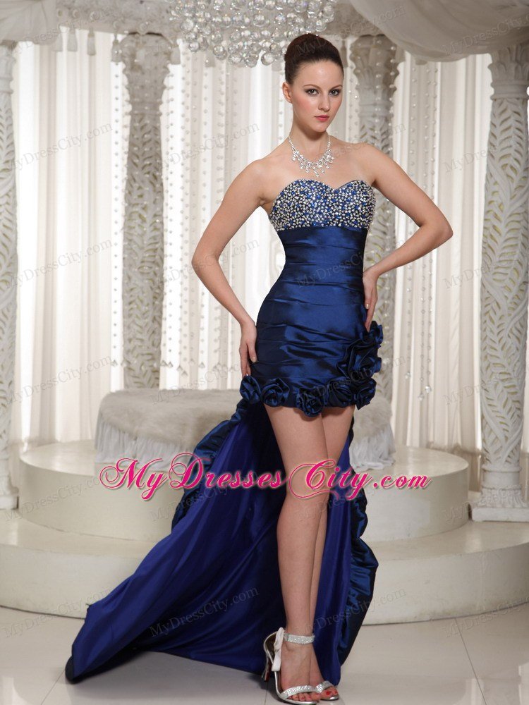 Royal Sweetheart Prom Dress With Hand Made Flowers