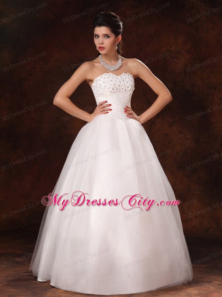 Beaded A-Line Sweetheart Organza New Style 2013 Wedding Gown