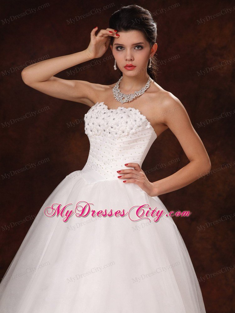 Beaded A-Line Sweetheart Organza New Style 2013 Wedding Gown