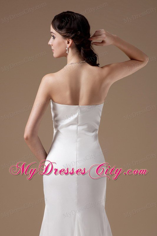 Popular Sheathy Strapless Appliques Wedding Dress Floor-length under 200