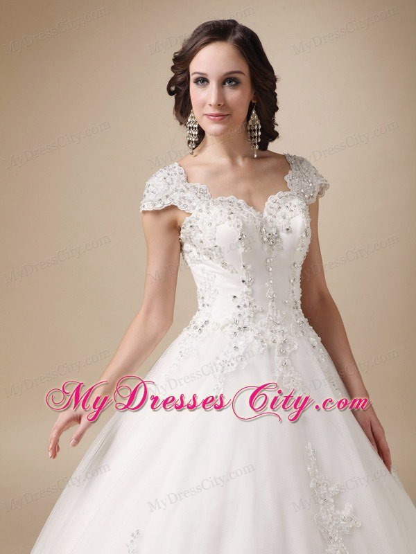 Ball Gown Sweetheart Organza and Satin Beading Wedding Dress