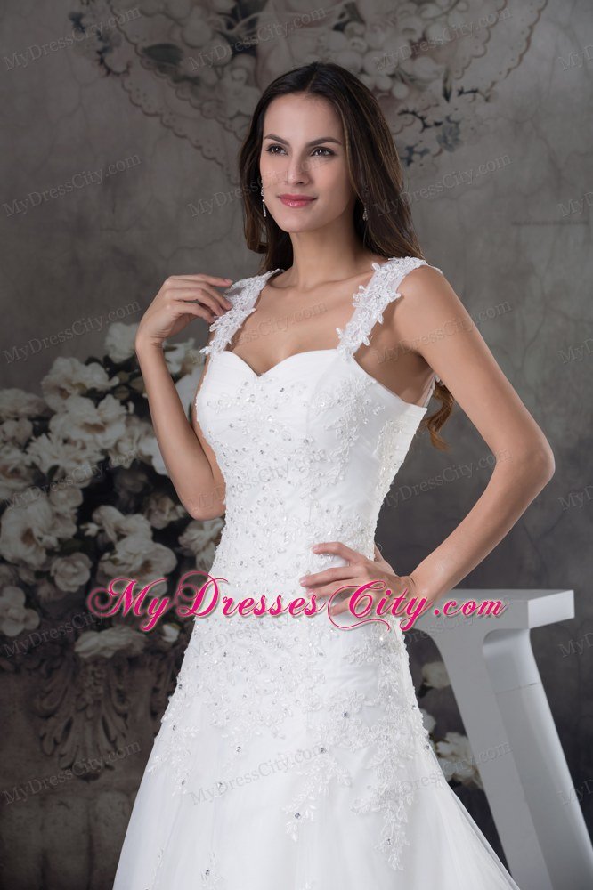 Lace Brush Train Sweetheart Straps 2013 Plus Size Bridal Gowns