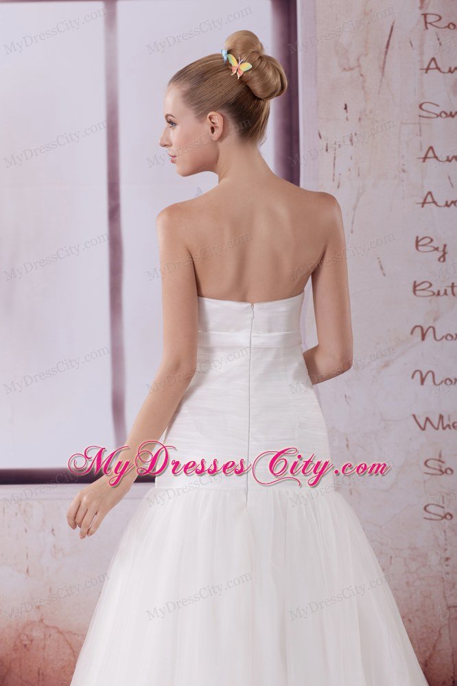 Mermaid Sweetheart Court Train Ruffled Layers Wedding Dress