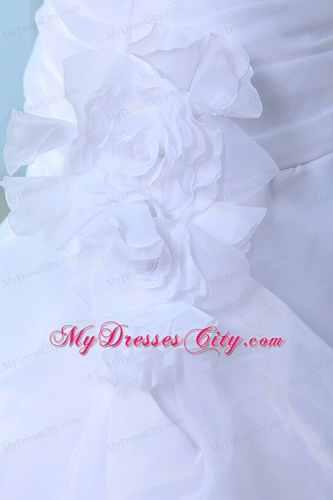 Spring A-line Sweetheart Ruching Summer Church Wedding Dress for Sale