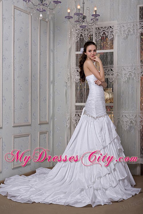 Elegant Mermaid Sweetheart 2013 Garden Wedding Dress with Appliques