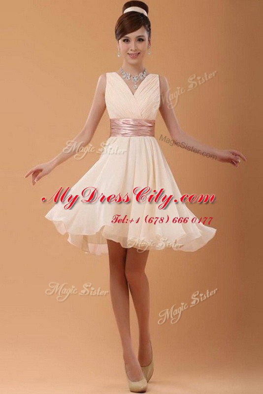 Gorgeous Organza Sleeveless Mini Length Cocktail Dresses and Belt