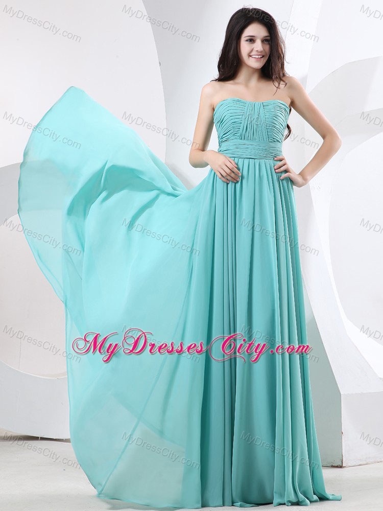 Strapless Floor-Length Elegant Pageant Gown with Pleats