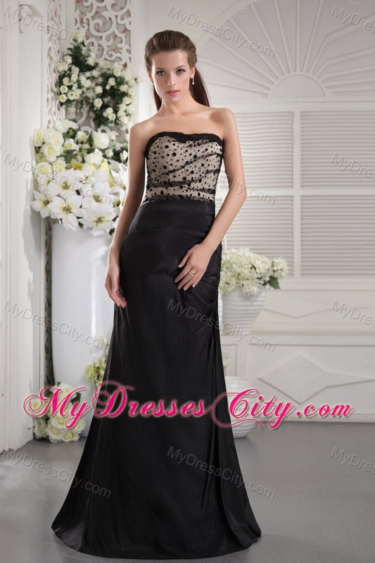 Long Black Sweetheart Ruched Prom Pageant Dress with Zipper Up