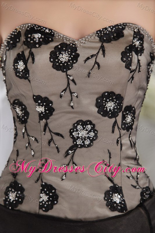 2013 Brown A-Line Appliques High-low Prom Pageant Dress