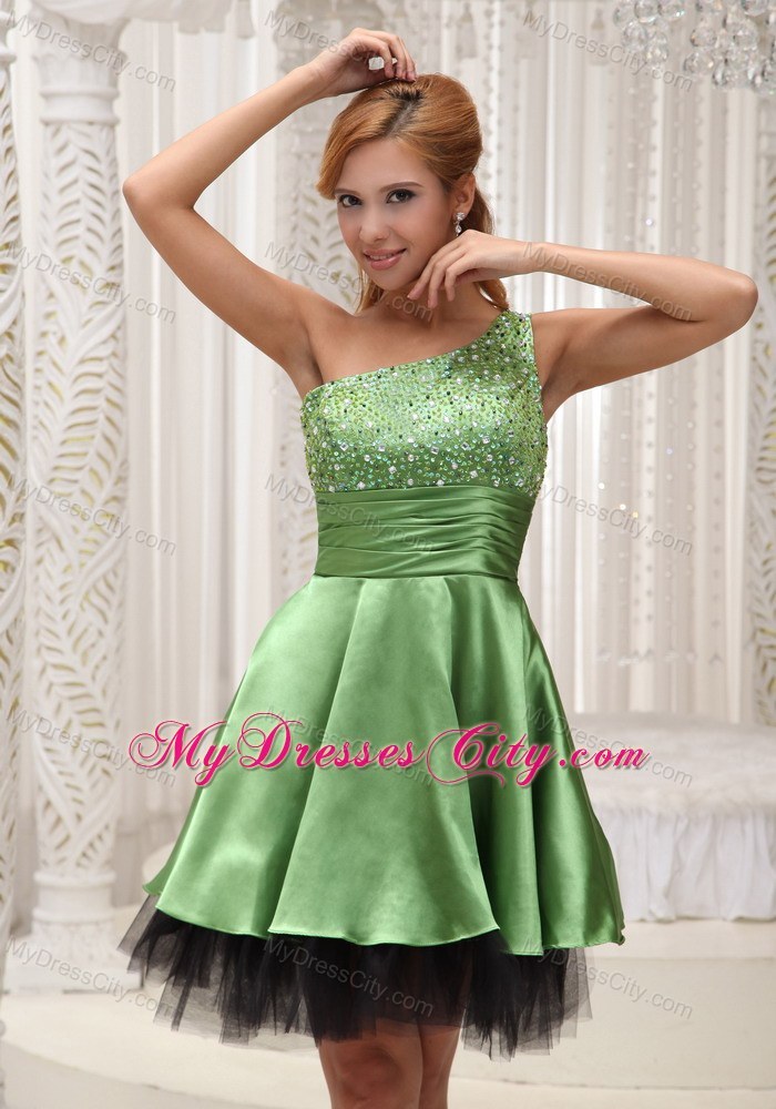 Empire Beading Prom Dress for Party With Single Strap