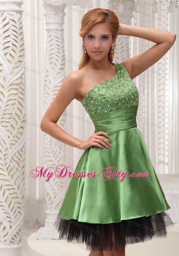 Empire Beading Prom Dress for Party With Single Strap