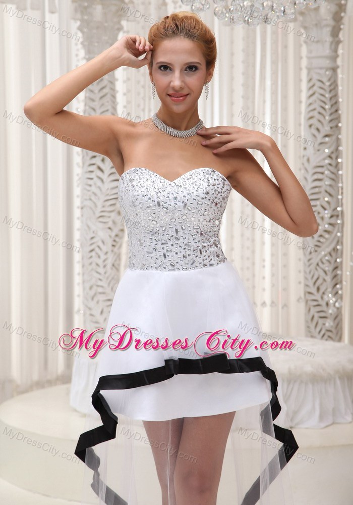 Beaded Inside Long Outside Short 2013 Prom Party Dress