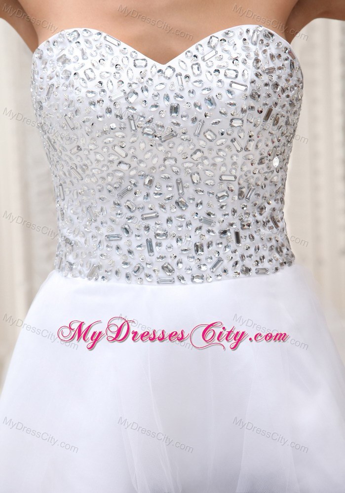 Beaded Inside Long Outside Short 2013 Prom Party Dress