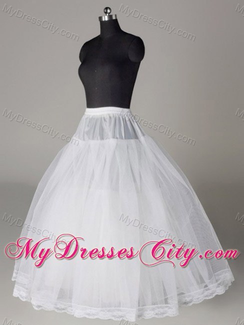 Lace Edge Ball Gown Organza Floor-length Wedding Petticoat