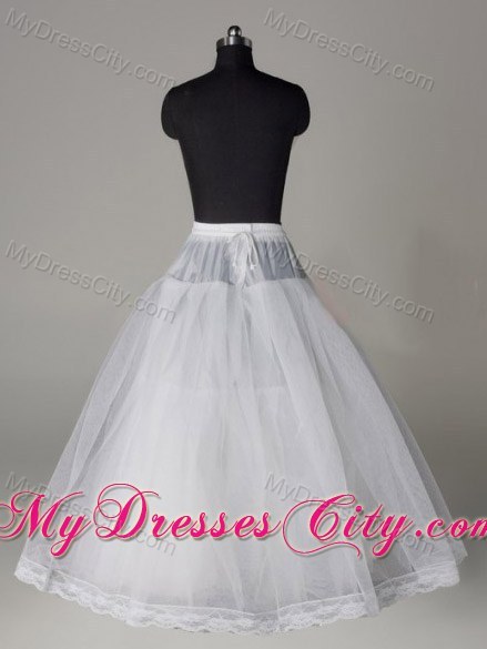 Lace Edge Ball Gown Organza Floor-length Wedding Petticoat