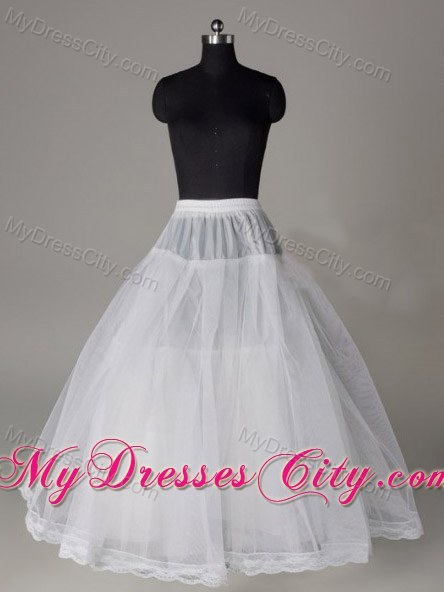 Lace Edge Ball Gown Organza Floor-length Wedding Petticoat