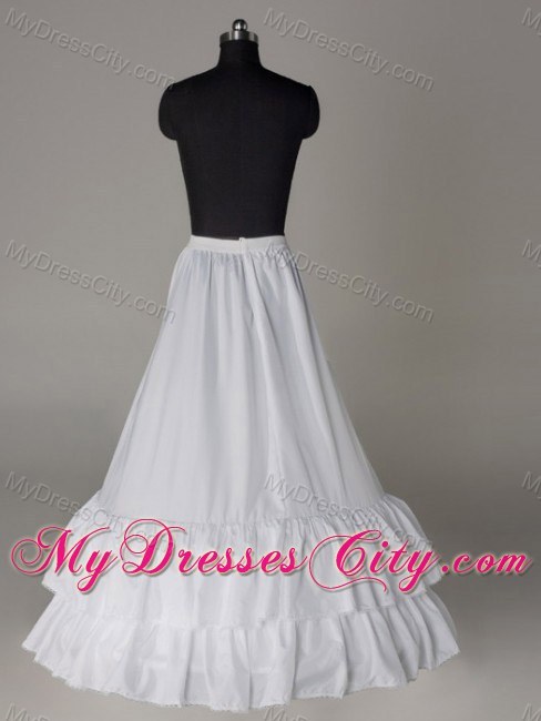 Two Layers A-line Taffeta Floor-length Petticoat