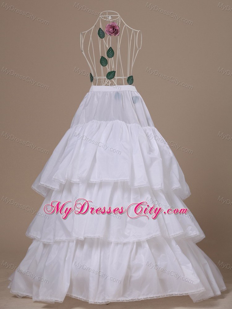 Hot Selling Taffeta Brush Train Wedding Petticoat