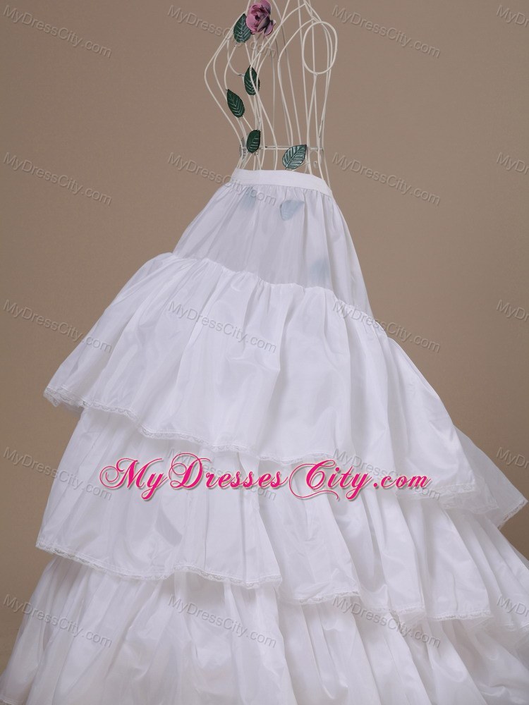 Hot Selling Taffeta Brush Train Wedding Petticoat