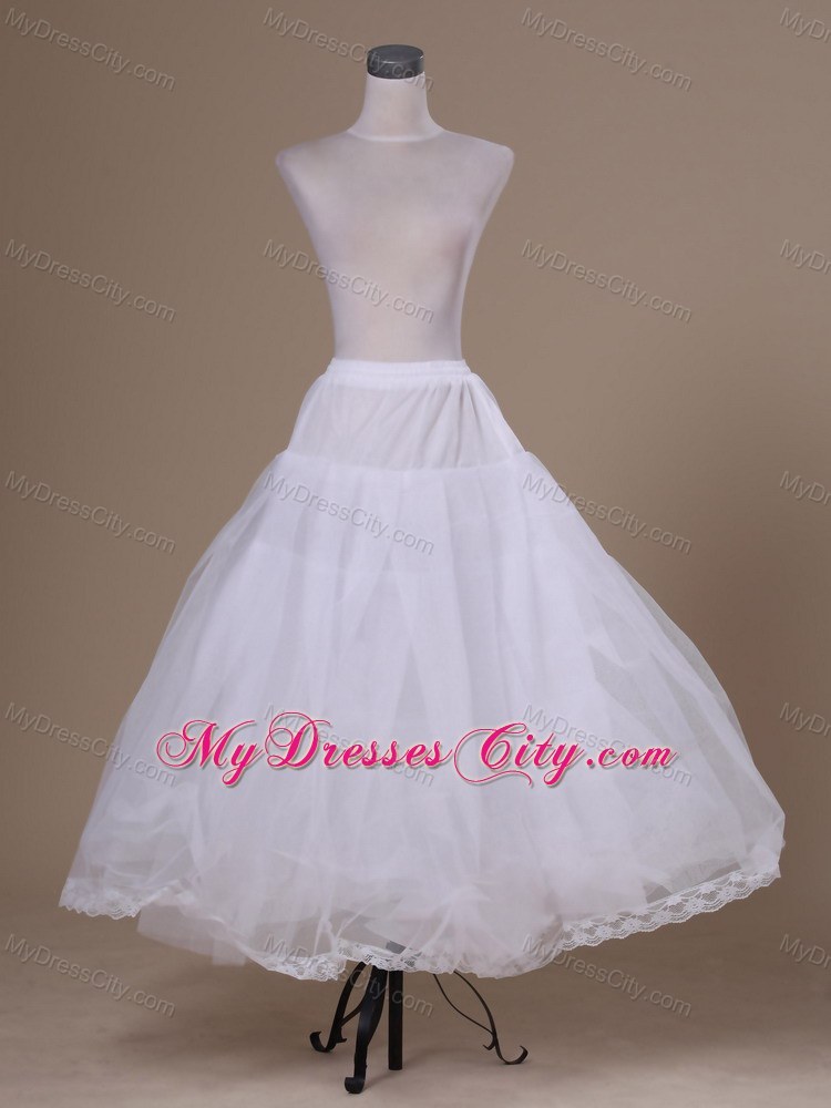 White Hot Selling Tulle Ankle-length Petticoat