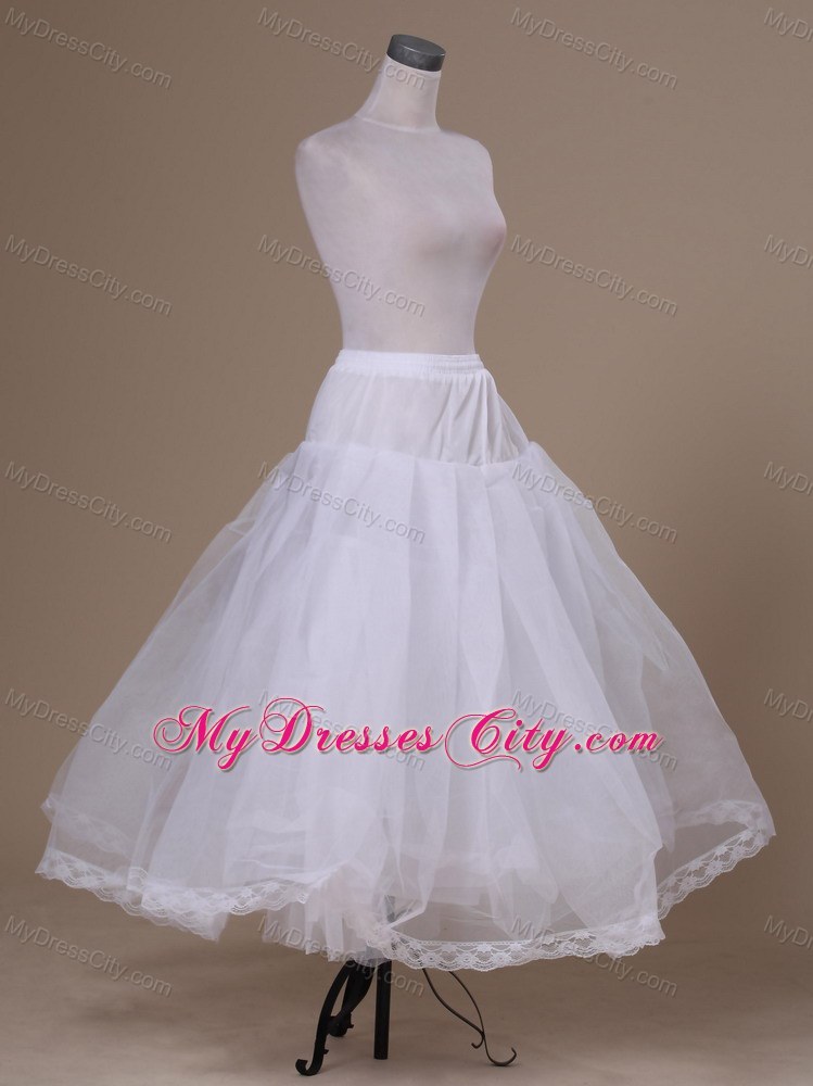 White Hot Selling Tulle Ankle-length Petticoat