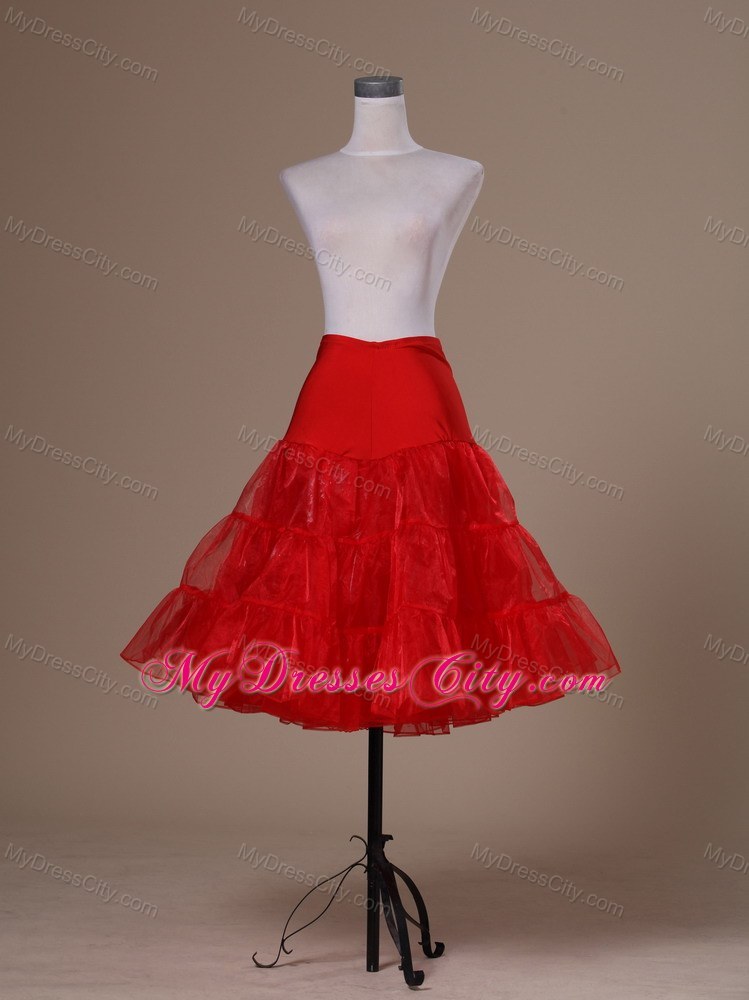 Hot Selling Red Organza Mini-length Petticoat