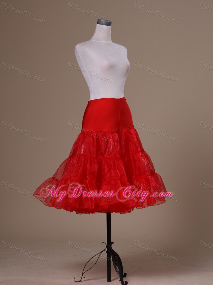 Hot Selling Red Organza Mini-length Petticoat