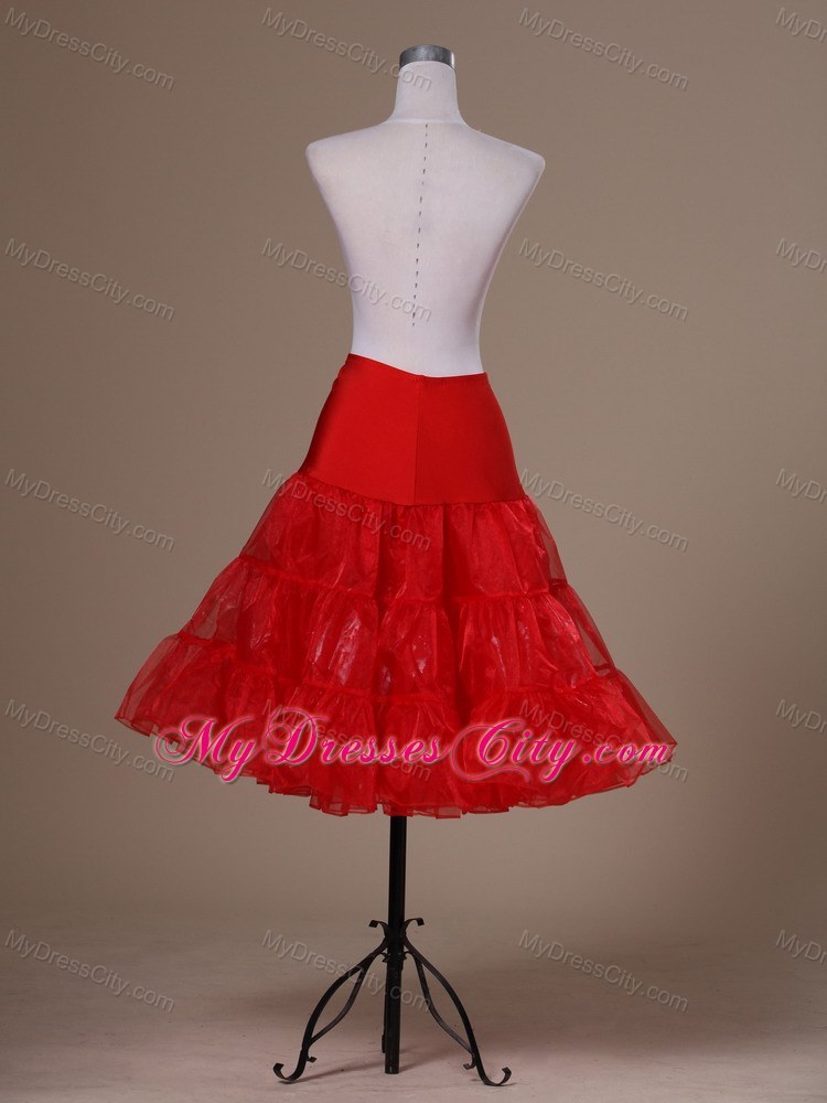 Hot Selling Red Organza Mini-length Petticoat