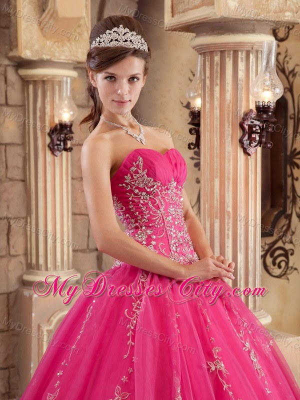 Famous Hot Pink Organza Beaded Sweet Sixteen Dresses