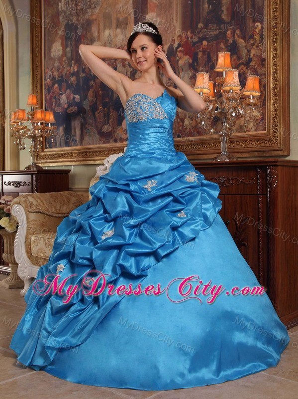 Beaded Sweetheart Teal Quinceanera Dress for 2013