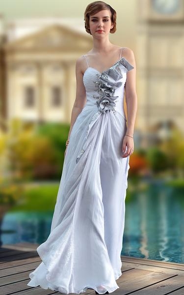 Superior Silver Chiffon Zipper Prom Party Dress Sleeveless Floor Length Beading and Ruching