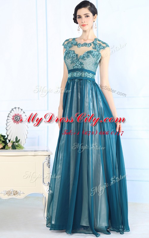 Artistic Scoop Sleeveless Lace Zipper Evening Dress