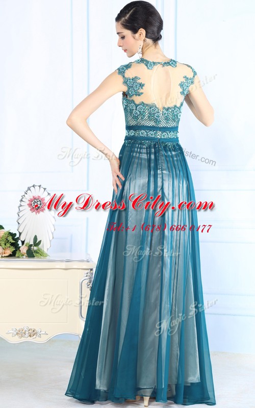 Artistic Scoop Sleeveless Lace Zipper Evening Dress