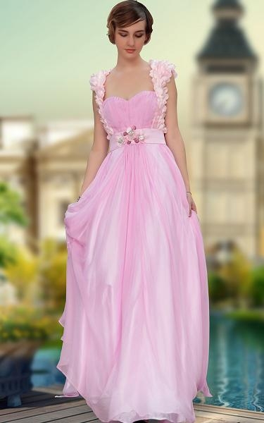 Superior Rose Pink Satin Zipper Sweetheart Sleeveless Floor Length Evening Dress Belt and Hand Made Flower