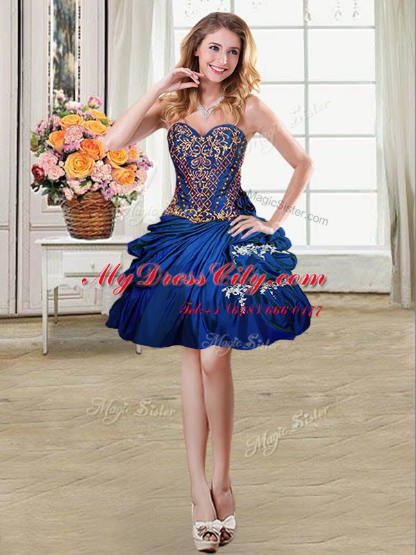 Modern Four Piece Taffeta Sleeveless Floor Length Quince Ball Gowns and Beading and Appliques and Pick Ups