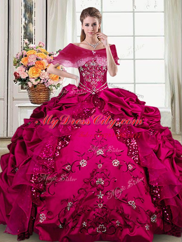 Sweetheart Sleeveless Organza and Taffeta Quinceanera Dress Beading and Embroidery and Pick Ups Lace Up