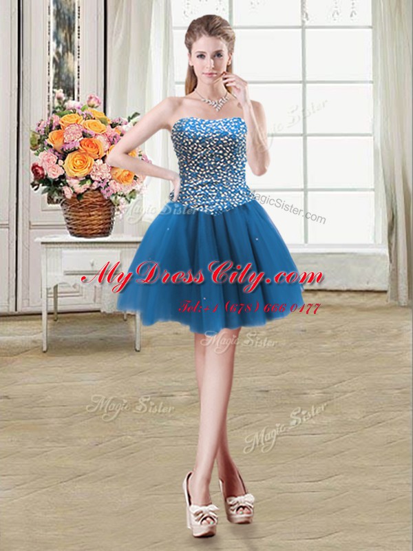 Graceful Mini Length Teal Evening Dress Sweetheart Sleeveless Lace Up