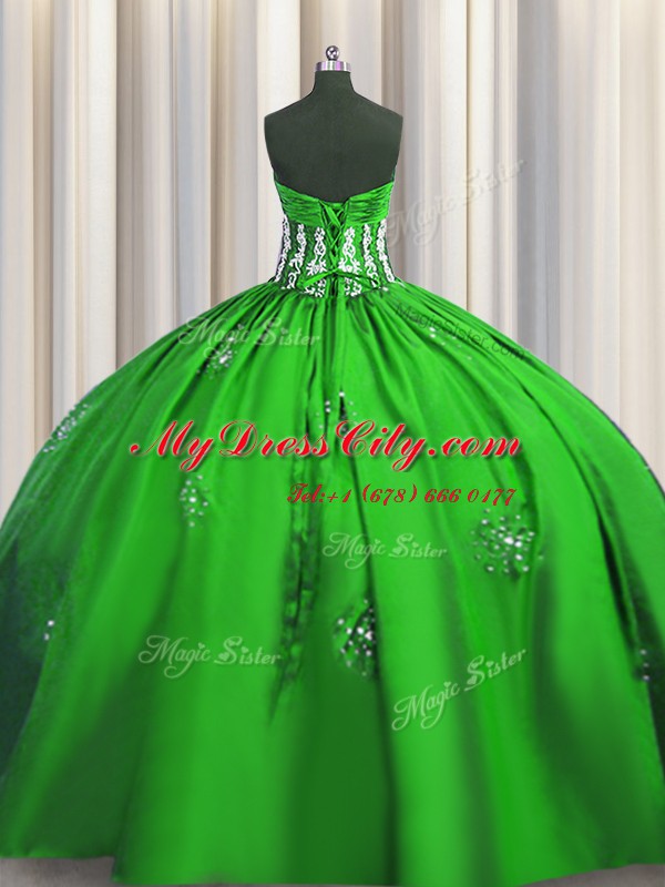 Floor Length Ball Gowns Short Sleeves Quinceanera Gown Lace Up