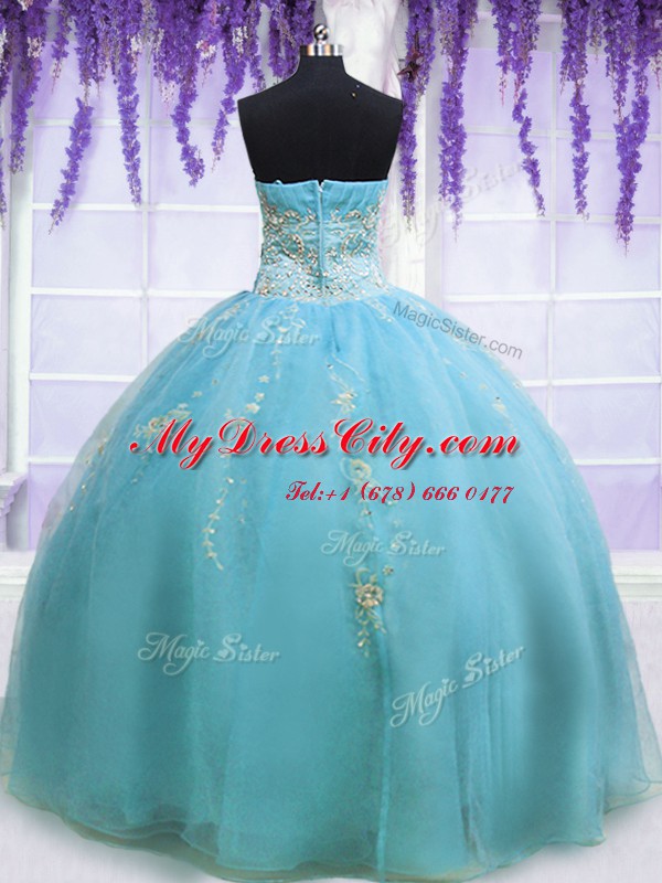 Luxurious Sleeveless Beading Zipper Quinceanera Gown