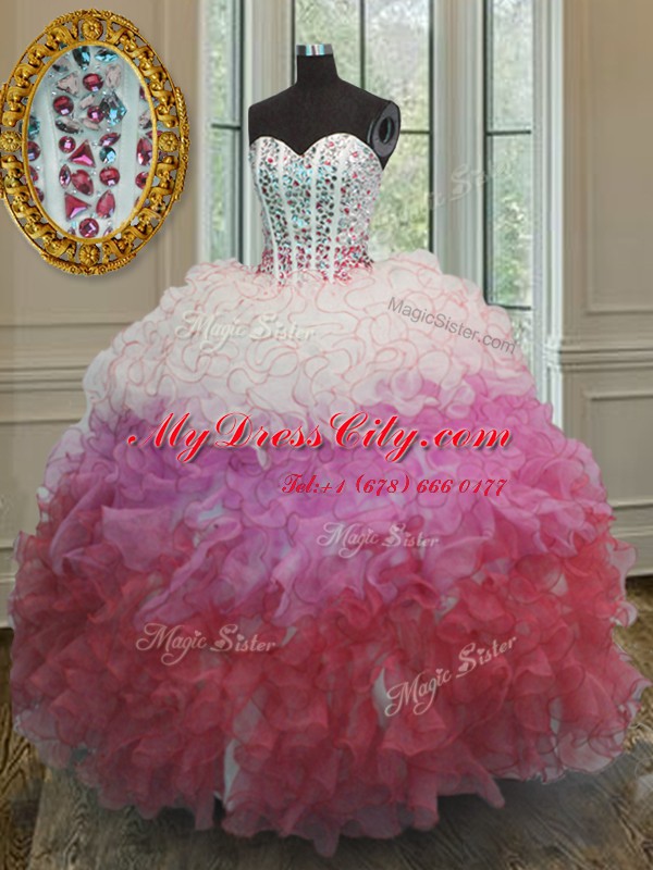 Top Selling Floor Length Ball Gowns Sleeveless Multi-color Ball Gown Prom Dress Lace Up