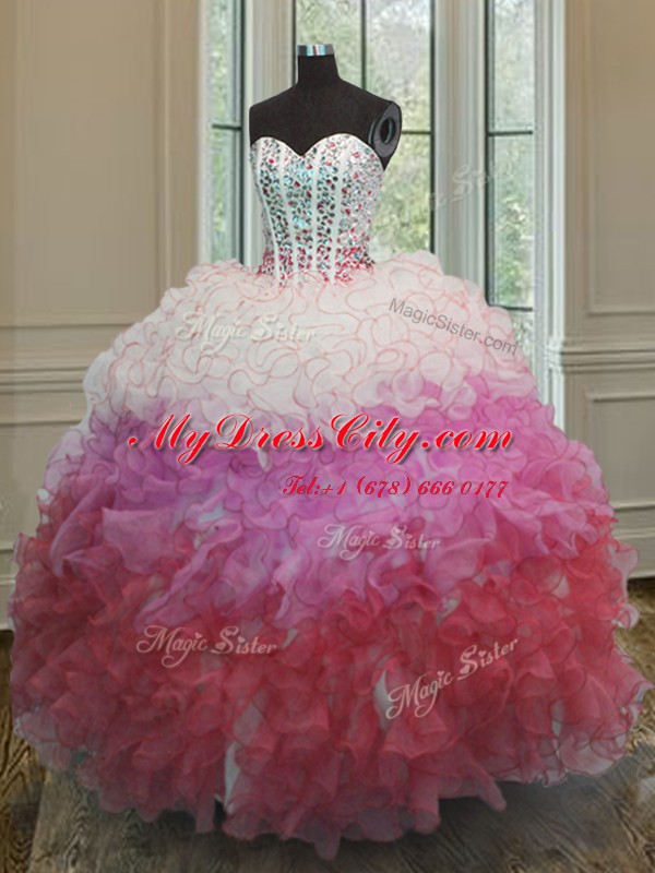 Top Selling Floor Length Ball Gowns Sleeveless Multi-color Ball Gown Prom Dress Lace Up